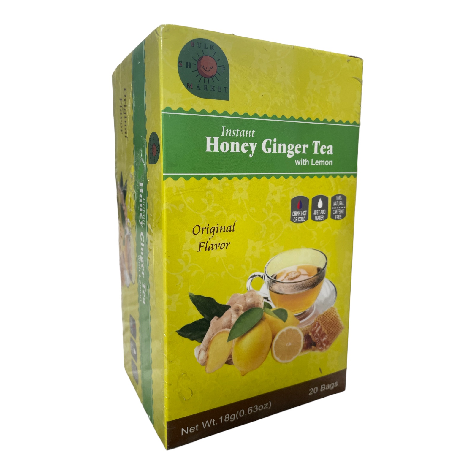 Bulkshopmarket Instant Honey Ginger Tea With Lemon 20 Bags Bulkshopmarket 3842