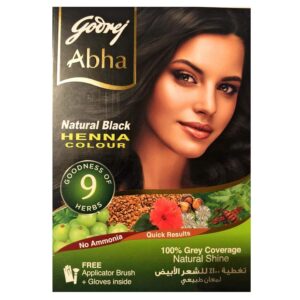 Godrej Abha Herbal Black Henna younger look for all unisex(10g X 5)